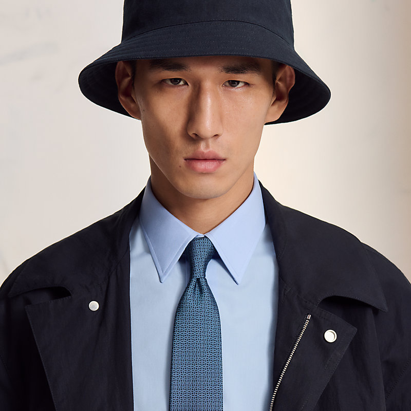 シルクタイ 7 cm 《パンスH》 - ブルー | Hermès - エルメス-公式サイト